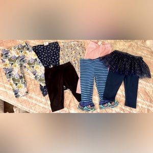 Girls Leggings 12-18 months x7 Pairs